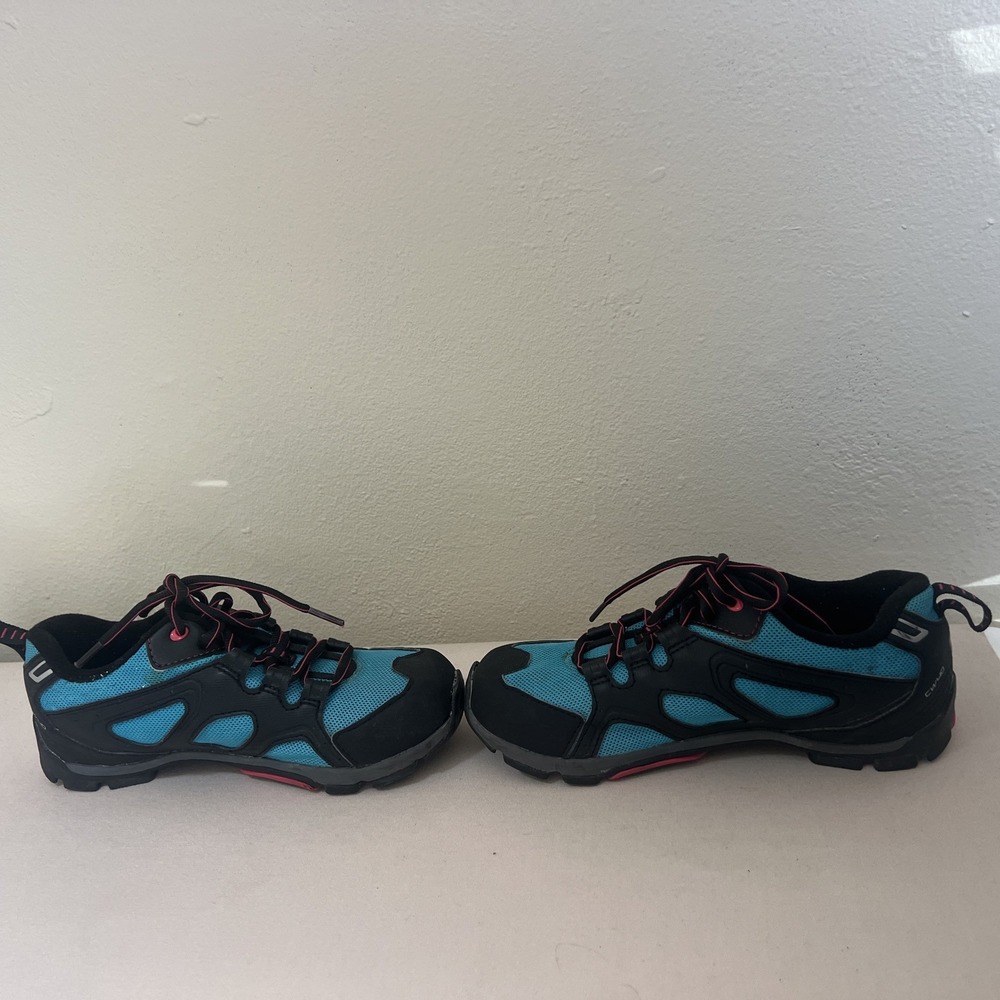 Shimano CW40 ClickR Womens Cycling Shoes Blue Black Pink SPD Cleats Size 38 - Picture 3 of 9